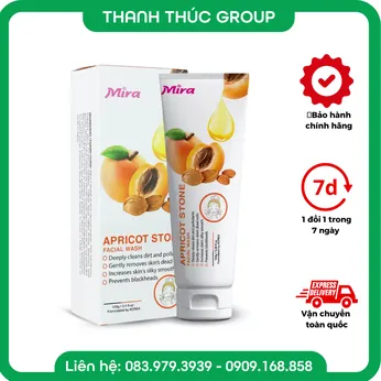 Sữa Rửa Mặt Hạt Mơ Mira 100g