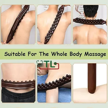 Gậy nhựa dưỡng sinh 3 hàng hạt đa công dụng, massage vai gáy, toàn thân
