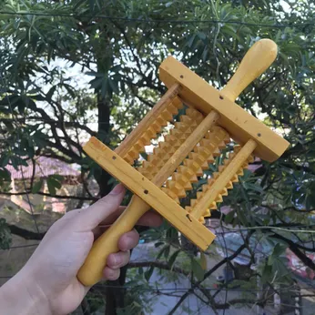 Dụng cụ lăn Masage toàn thân Đa Năng bằng gỗ tự nhiên - Giúp lưu thông máu, tăng cường sức khoẻ HAHANCO - MH896