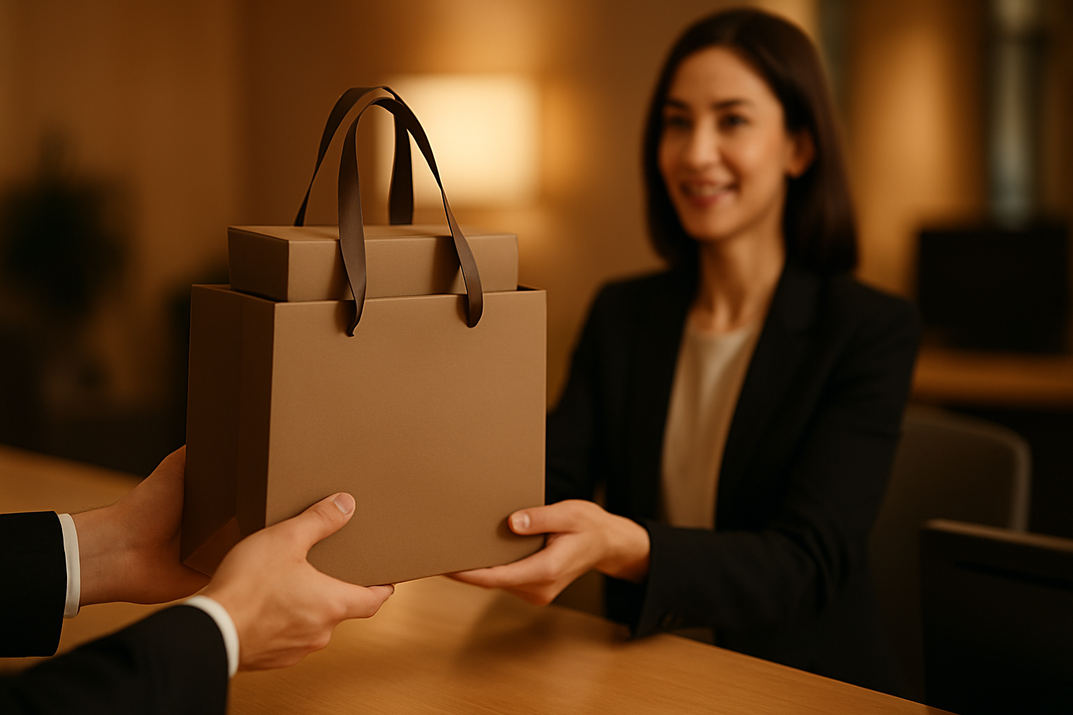 Hộp quà VIP hải sản và đặc sản đóng gói sang trọng với thẻ chúc mừng