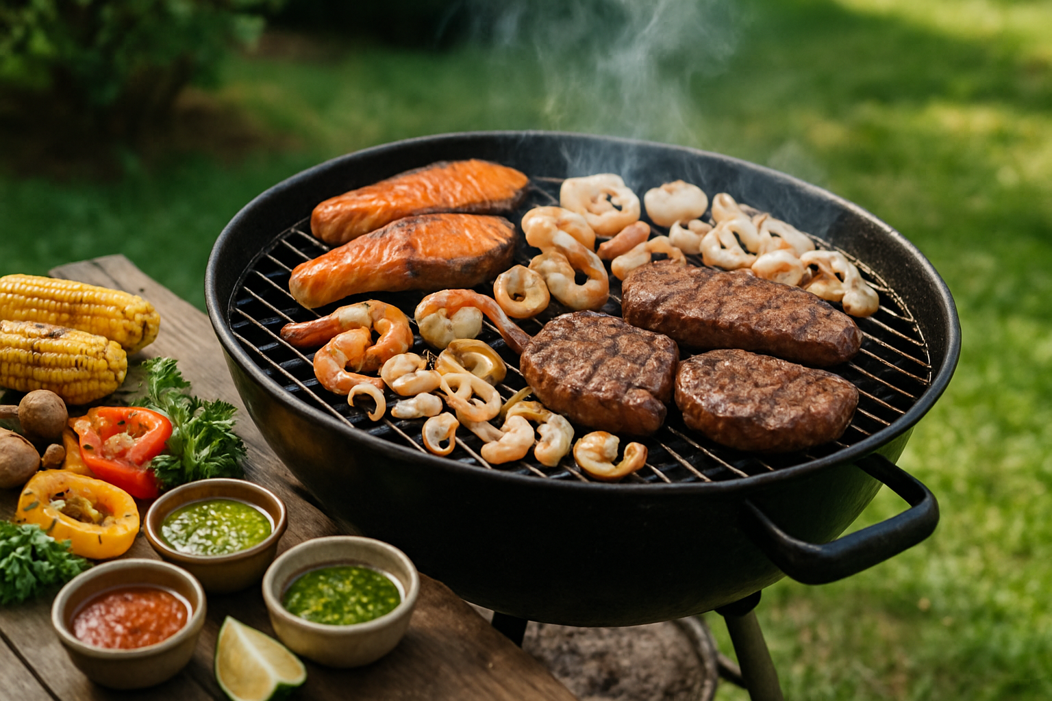 Mua Combo BBQ nướng tại nhà: gợi ý cá hồi, hải sản, thịt bò