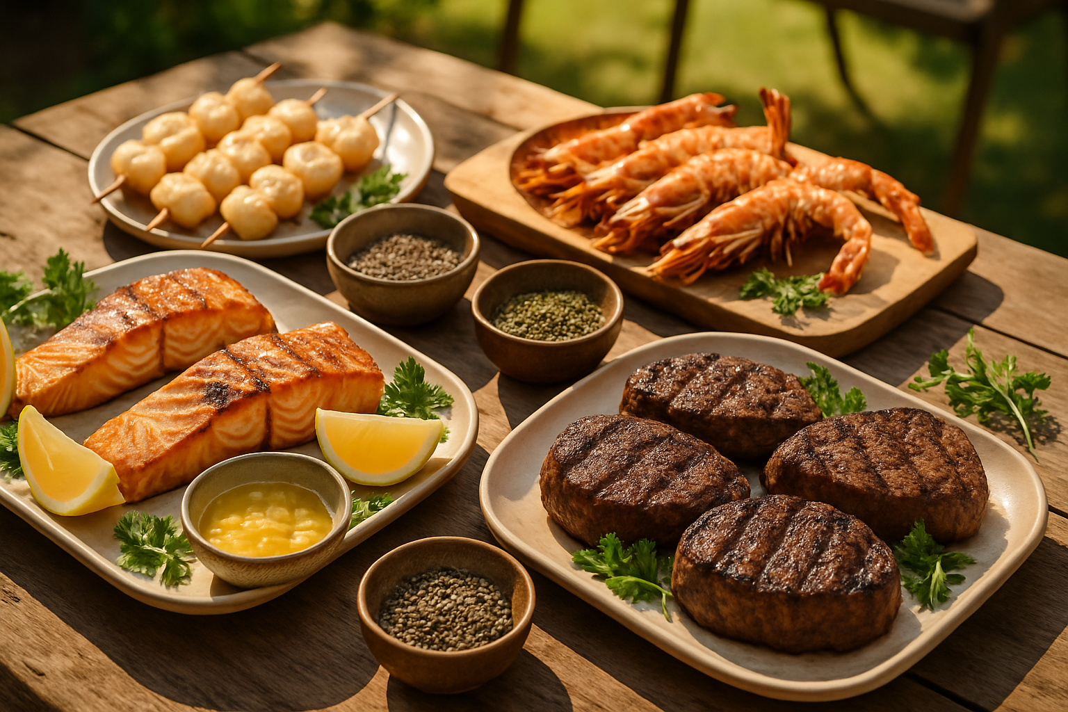 Mua combo BBQ sinh nhật: cá hồi, hải sản, thịt bò và nước sốt