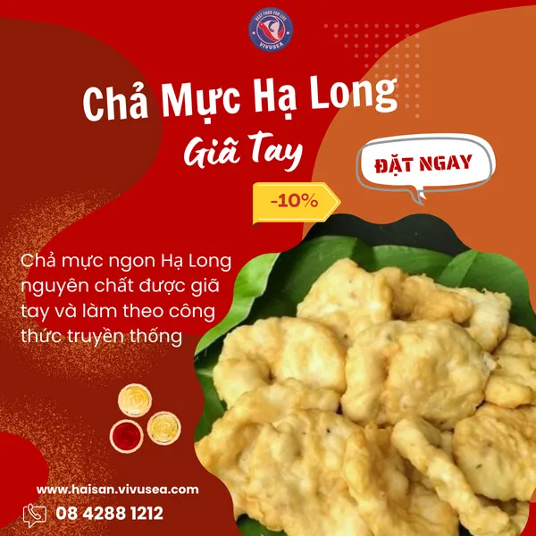 Chả Mực Giã Tay Hạ Long Đặc Biệt VIVUSEA