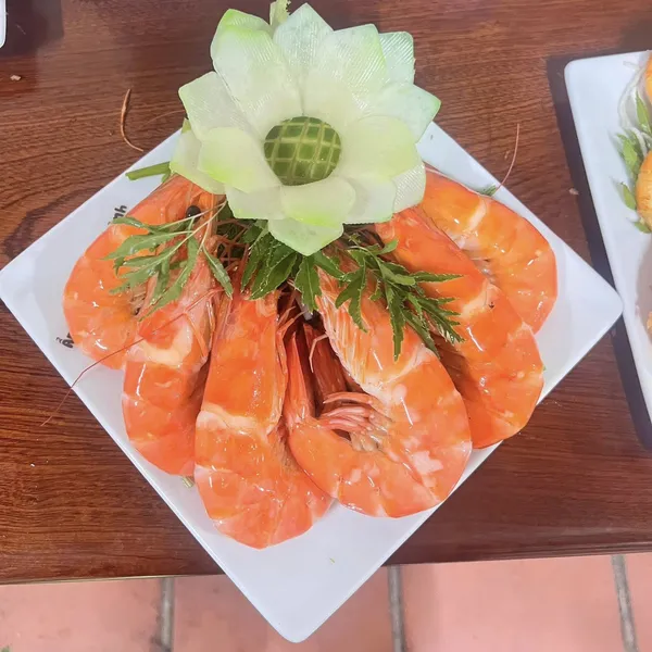 Tôm Sú Hấp Nguyên Con ngọt tự nhiên, sớ thịt dai chắc