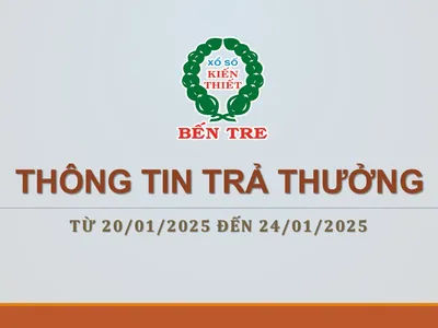 THÔNG TIN KẾT QUẢ TRẢ THƯỞNG TỪ 20/01/2025 ĐẾN 24/01/2025