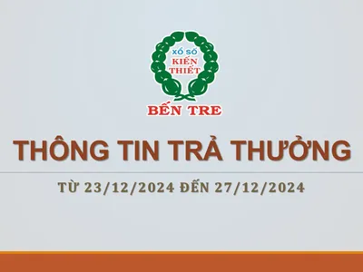 THÔNG TIN KẾT QUẢ TRẢ THƯỞNG TỪ 23/12/2024 ĐẾN 27/12/2024