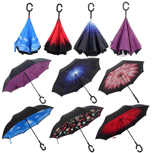 DÙ GẤP NGƯỢC (ĐI Ô TÔ)