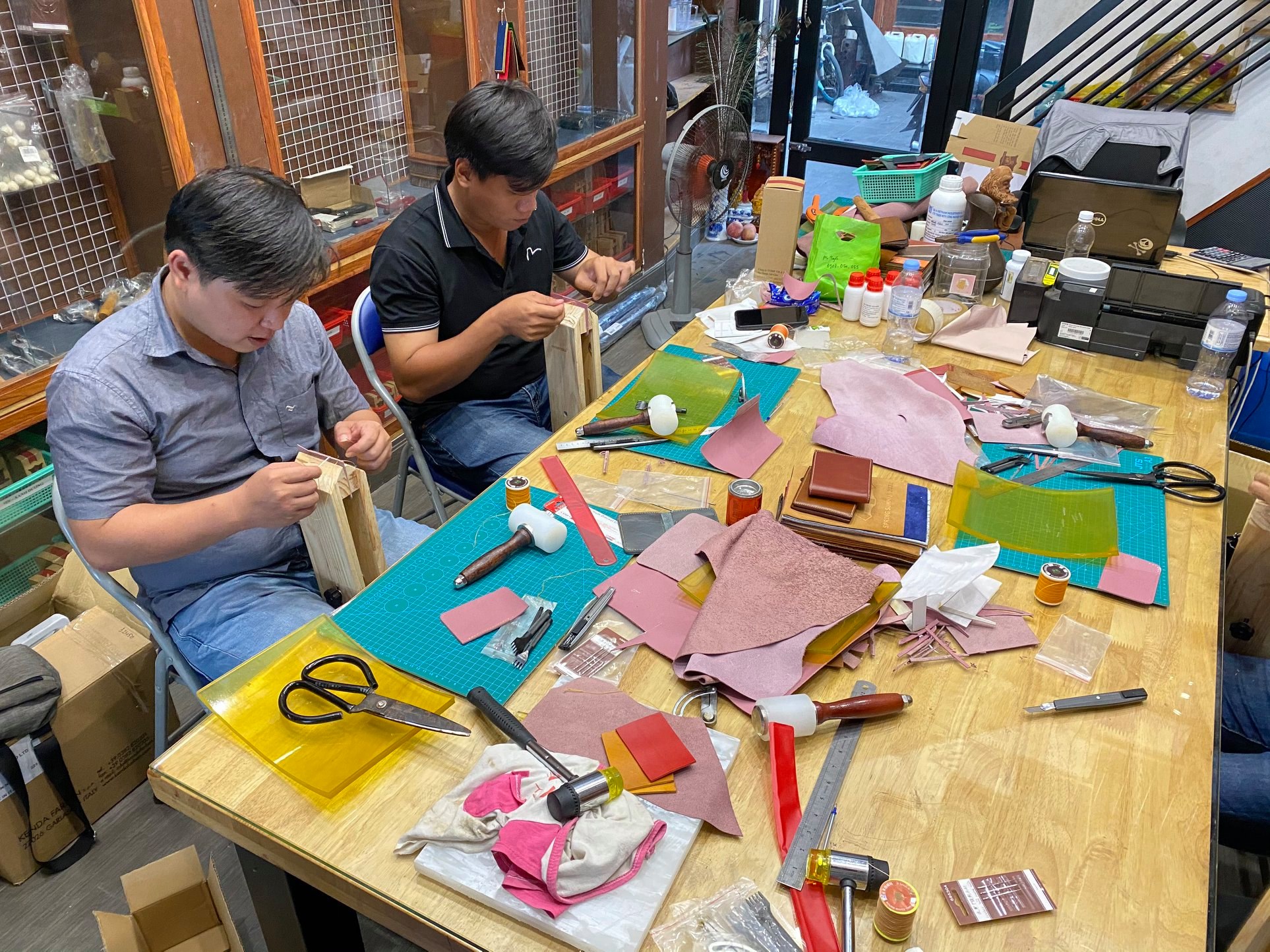 bộ dụng cụ làm da handmade