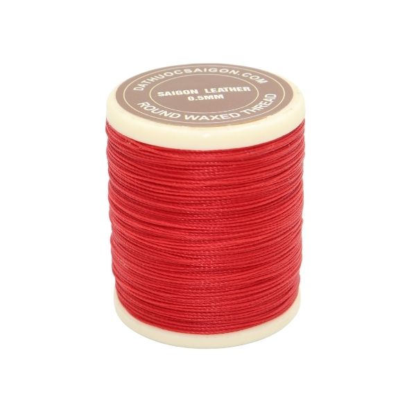 Chỉ sáp may da 0.5mm đỏ tươi