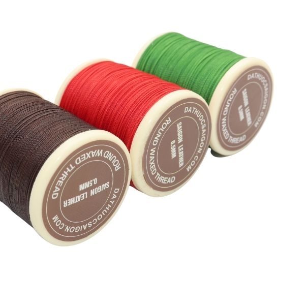 Chỉ sáp may da 0.5mm đỏ tươi