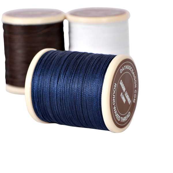 chỉ sáp may da 0.5mm xanh navy