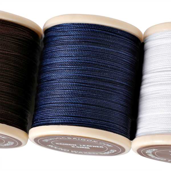 chỉ sáp may da 0.5mm xanh navy