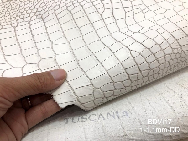 da bò Italy dập vân cá sấu thật