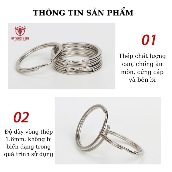Khoen móc khóa dẹp 30mm