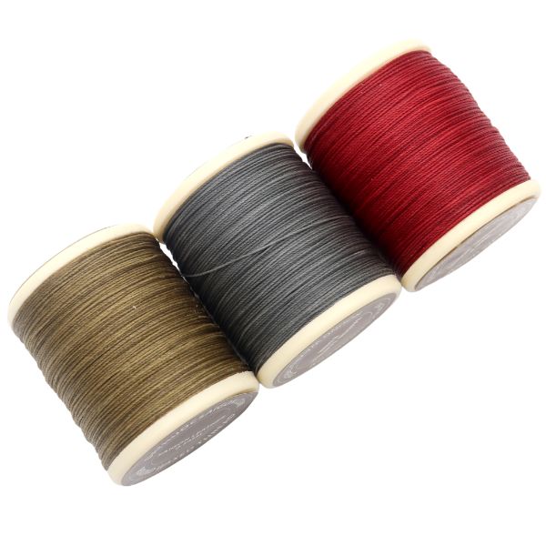 chỉ sáp may da 0.5mm màu xanh rêu nhạt