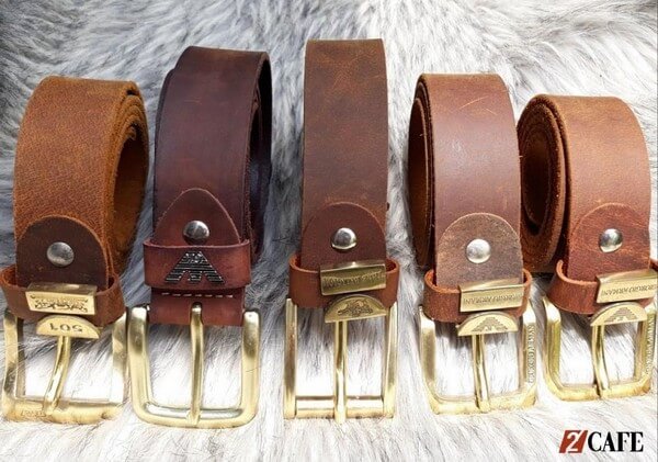 thắt lưng da bò sáp