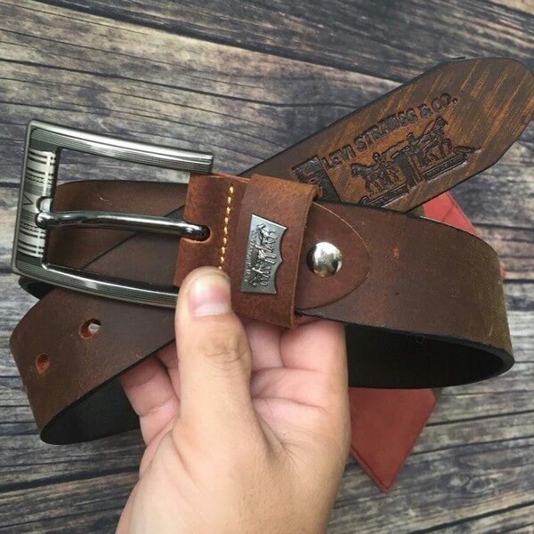 thắt lưng da bò sáp