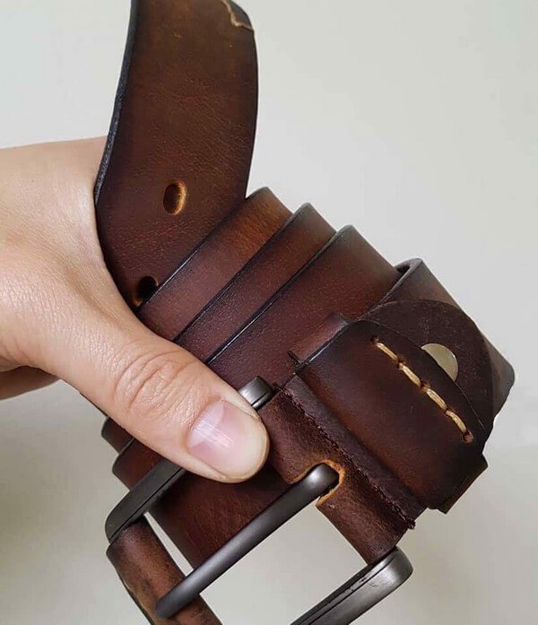 thắt lưng da bò sáp