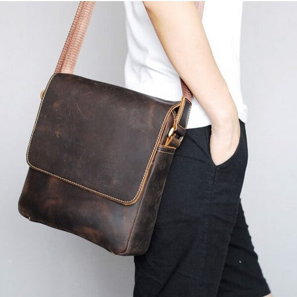 túi đeo chéo da bò sáp