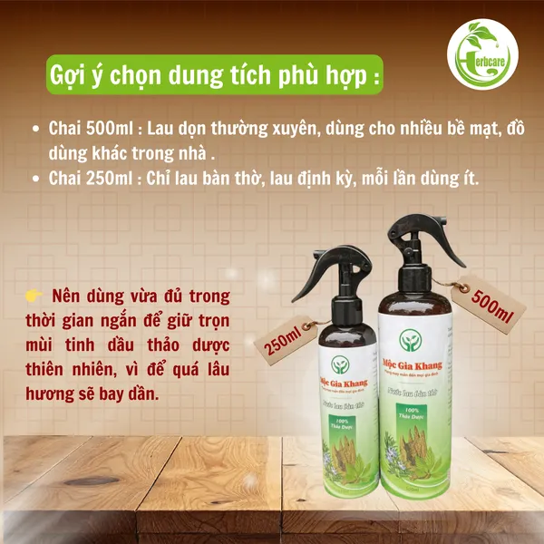 Nước lau bàn thờ MỘC GIA KHANG 250ml