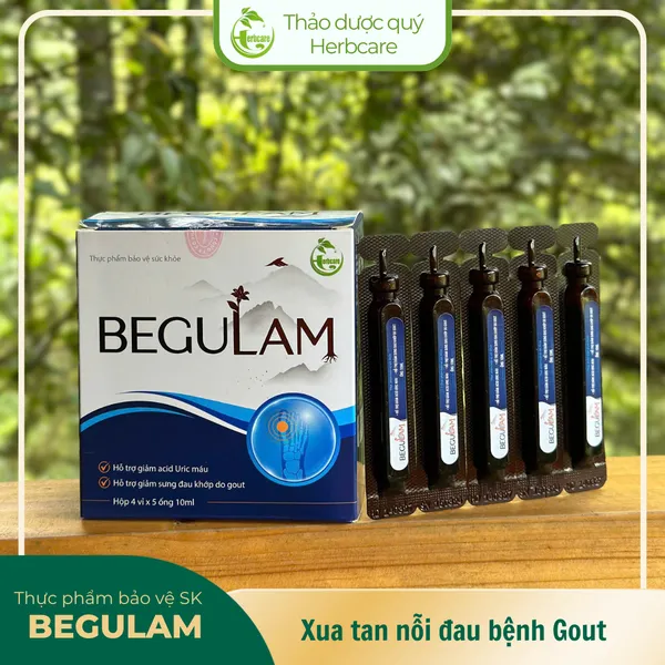 Begulam - hỗ trợ giảm acid uric máu, giảm sưng đau khớp do Gout