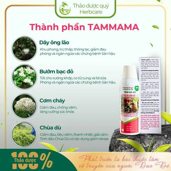 Nước Tắm Thảo dược Sau Sinh Của Người Dao Đỏ TAMMAMASS 250ML