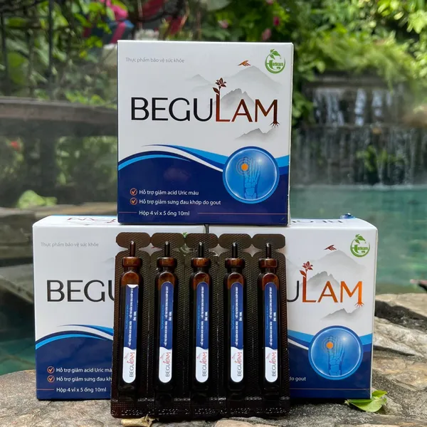 Begulam - hỗ trợ giảm acid uric máu, giảm sưng đau khớp do Gout