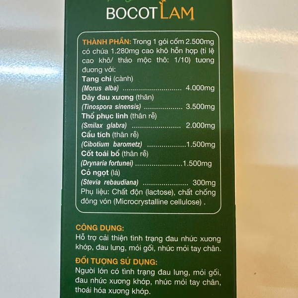 BocotLam - Bổ cốt, mạnh gân 