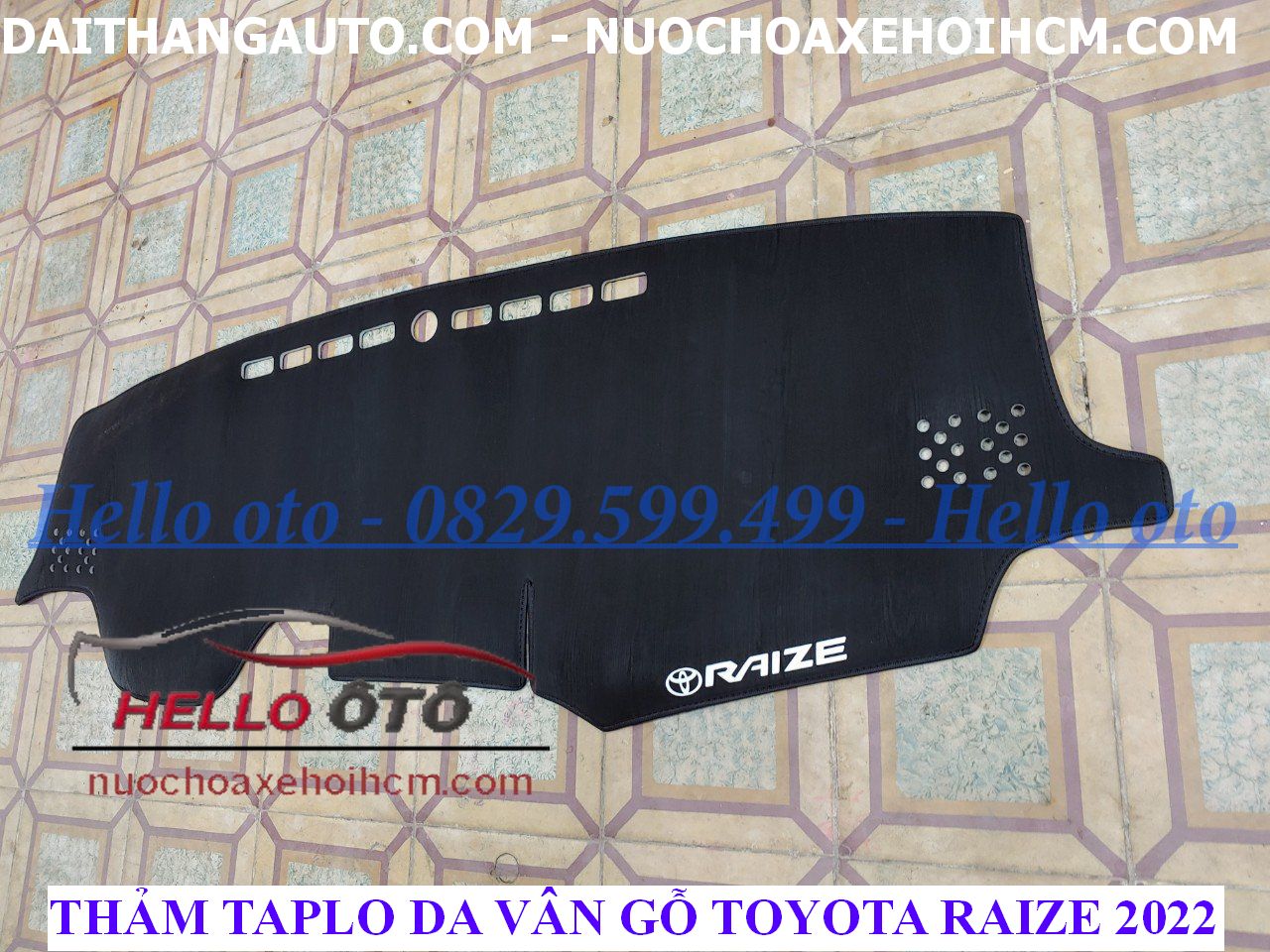 Thảm Taplo Da Vân Gỗ Chống Nắng Toyota Raize 2022