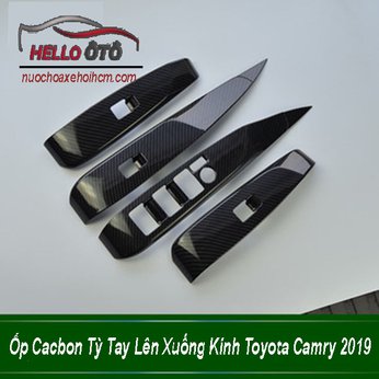 Ốp Cacbon Tỳ Tay Lên Xuống Kính Toyota Camry 2019