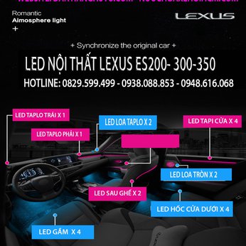 LED NỘI THẤT THEO XE LEXUS ES250 - ES300 - ES350