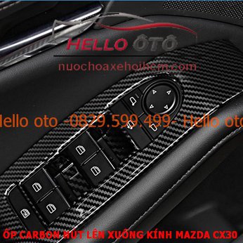 Ốp carbon Trang Trí Tỳ Tay Cánh Cửa Mazda CX30