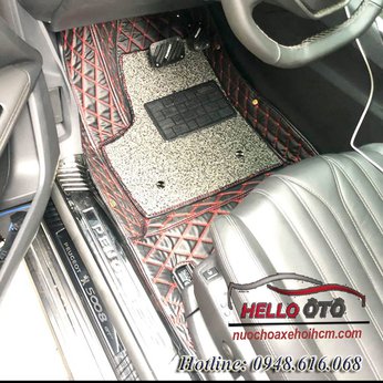 Thảm lót sàn ô tô 6D Peugeot 5008 Da Cacbon