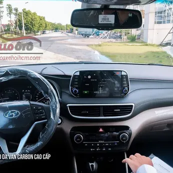 Thảm Taplo Da Vân Cacbon Hyundai Tucson 2019