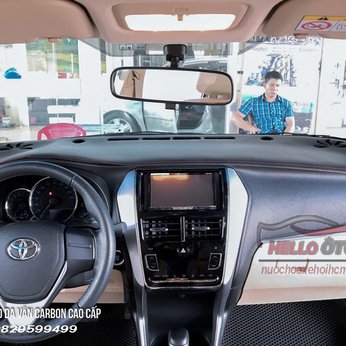 Thảm Taplo Da Vân Cacbon Toyota Vios 2019