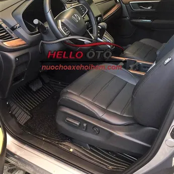 Thảm Lót Sàn 6D Honda CRV 2018 Da Carbon