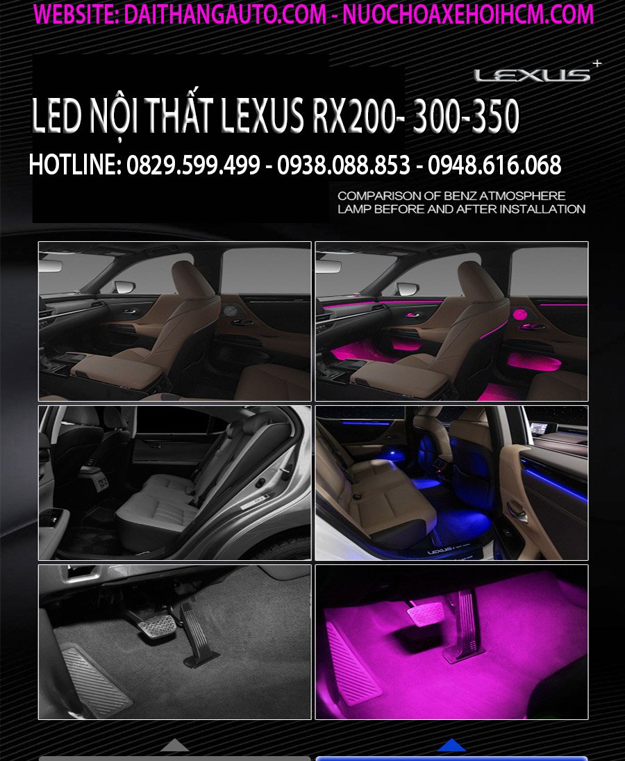 LED NỘI THẤT THEO XE LEXUS RX250 - RX300 - RX350