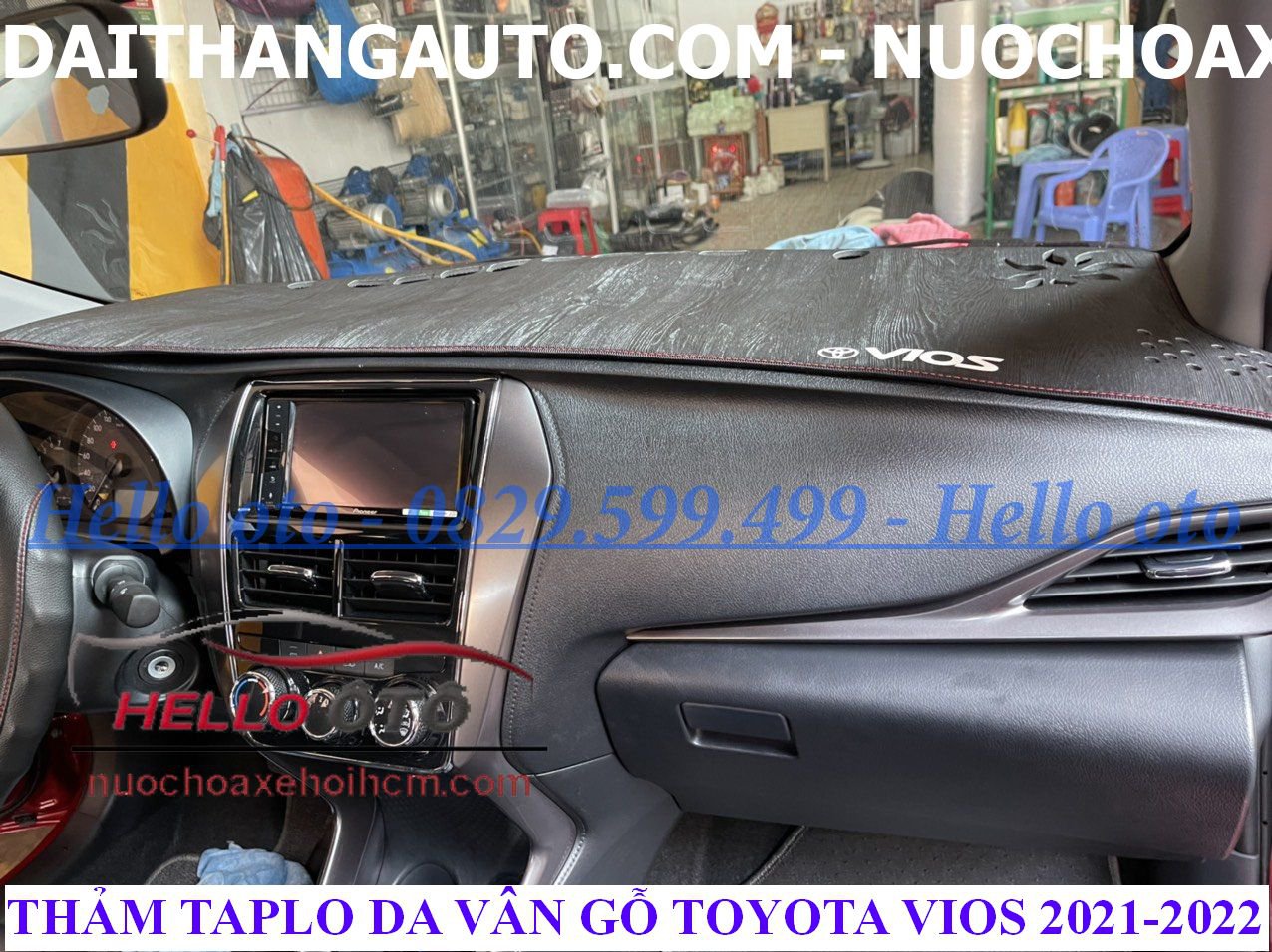 Thảm Taplo Da Vân Gỗ Chống Nắng Toyota Vios 2021-2022