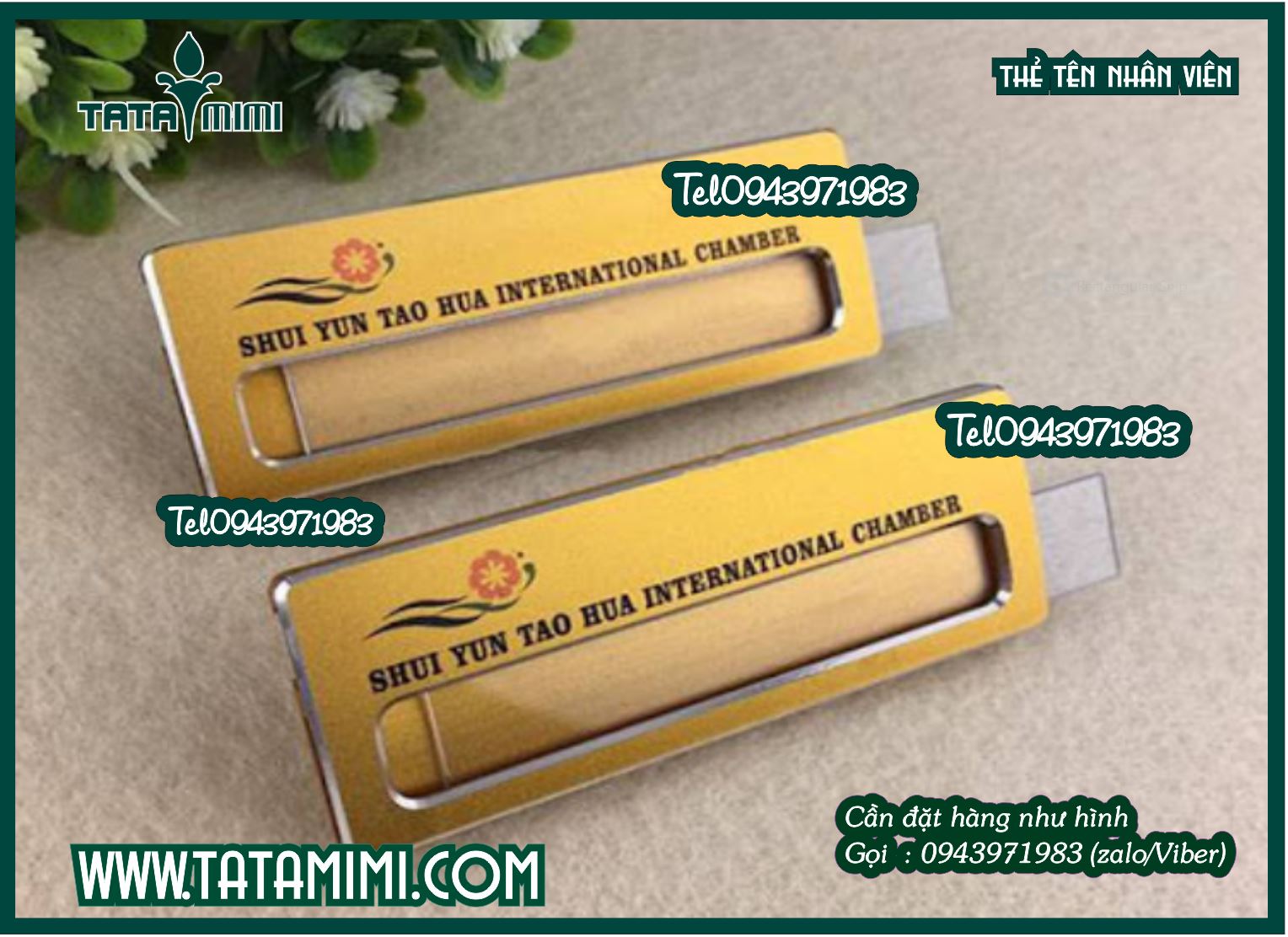 Thẻ tên nhân viên được làm bằng chất liệu nào