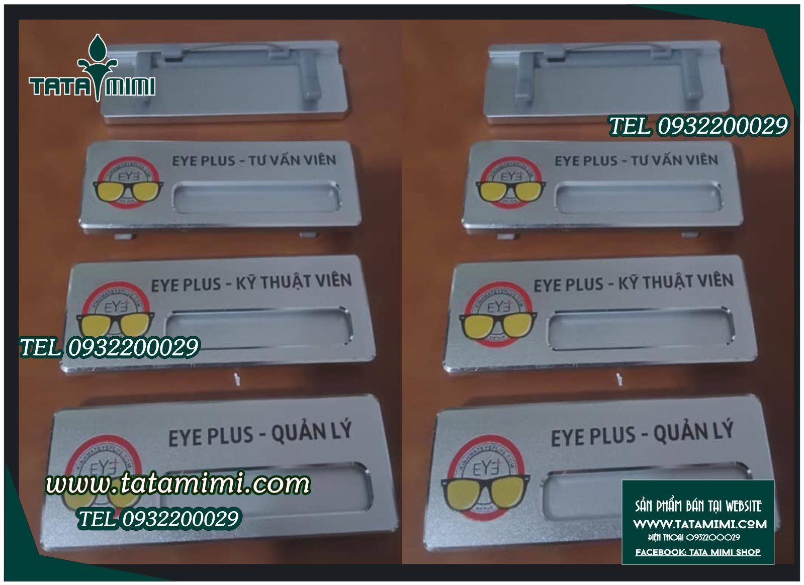 Thẻ tên, Biển tên Nhân Viên làm từ Mica Đài Loan