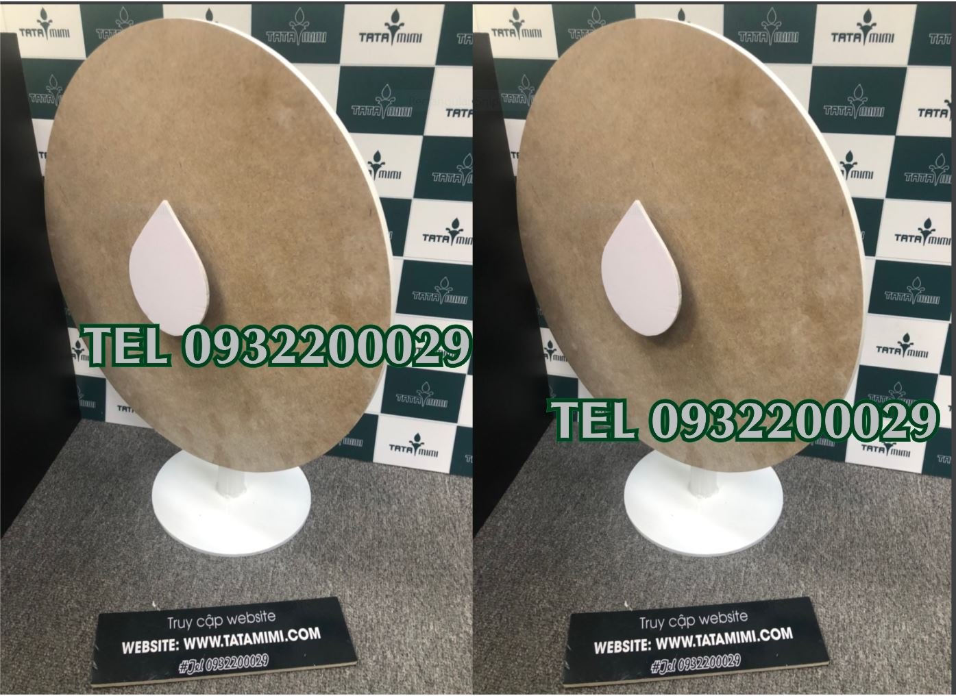 Vòng quay để bàn thân gỗ hoặc sơn màu