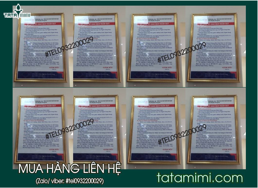 Bảng nội quy mọi người thường làm từ mica bồi decal