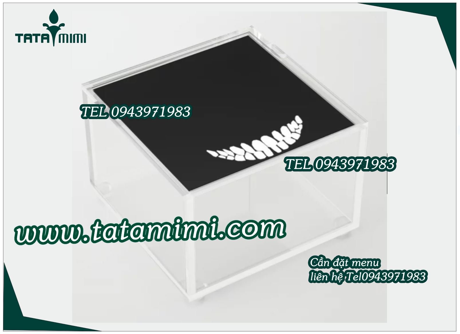 Hộp mica bảo vệ sản phẩm có in hình