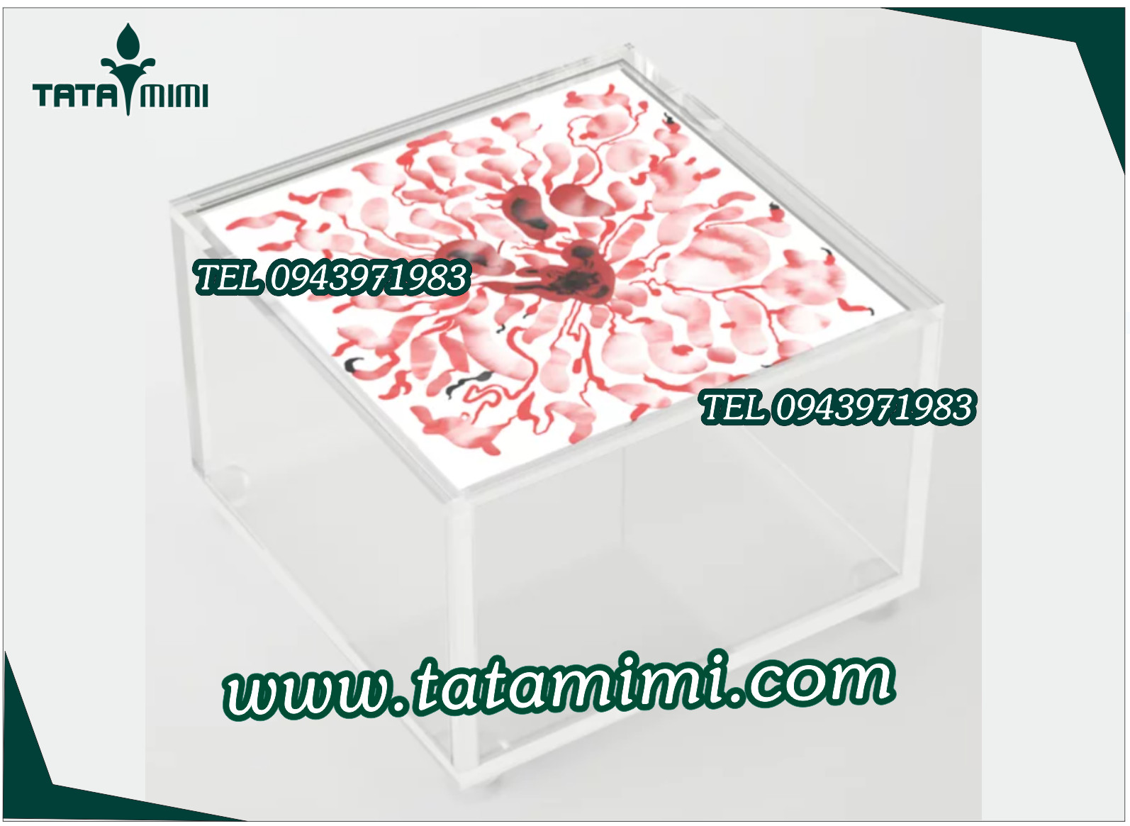 Hộp mica bảo vệ sản phẩm có in hình