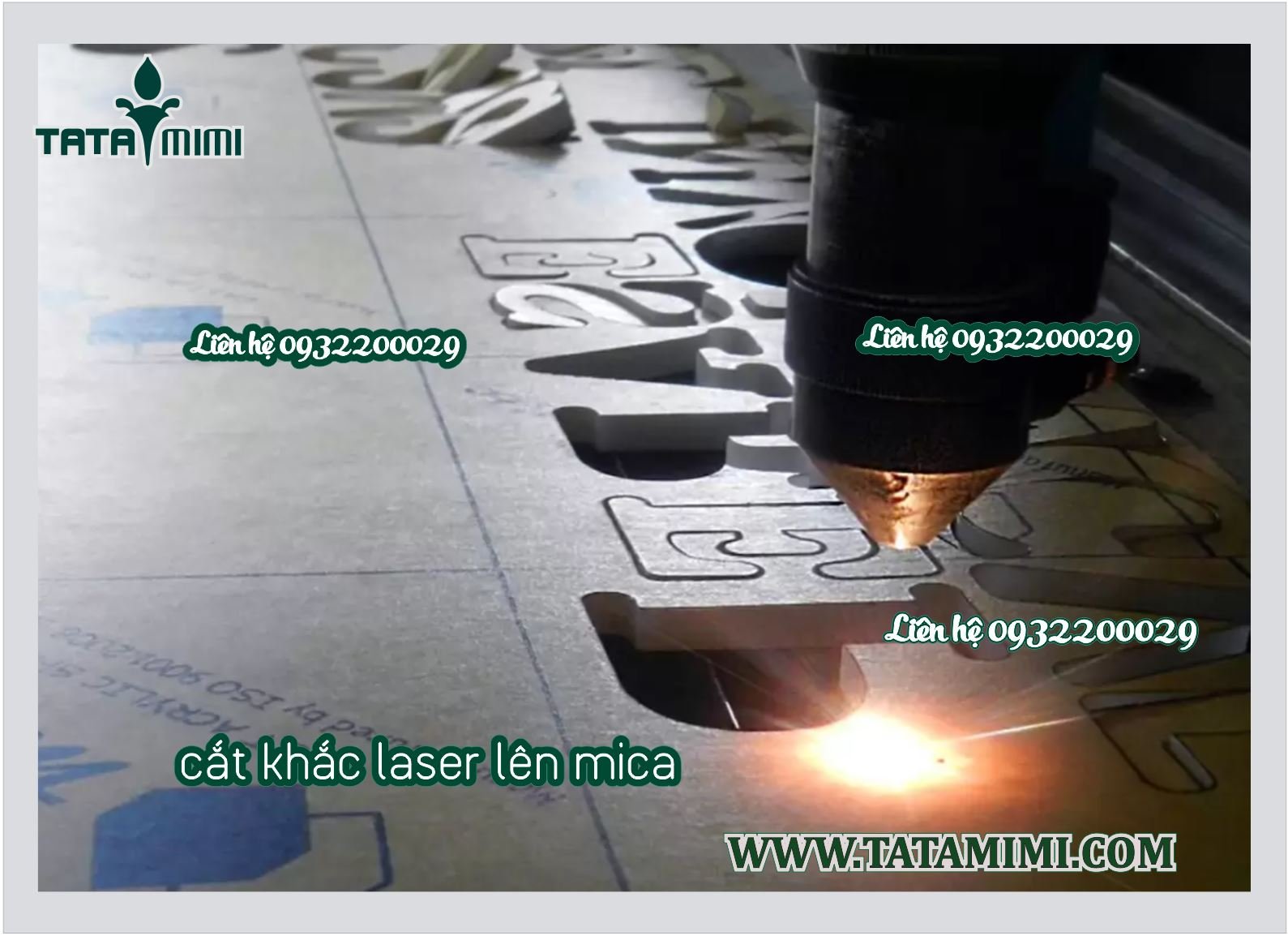 Mẫu chữ cắt bằng máy laser