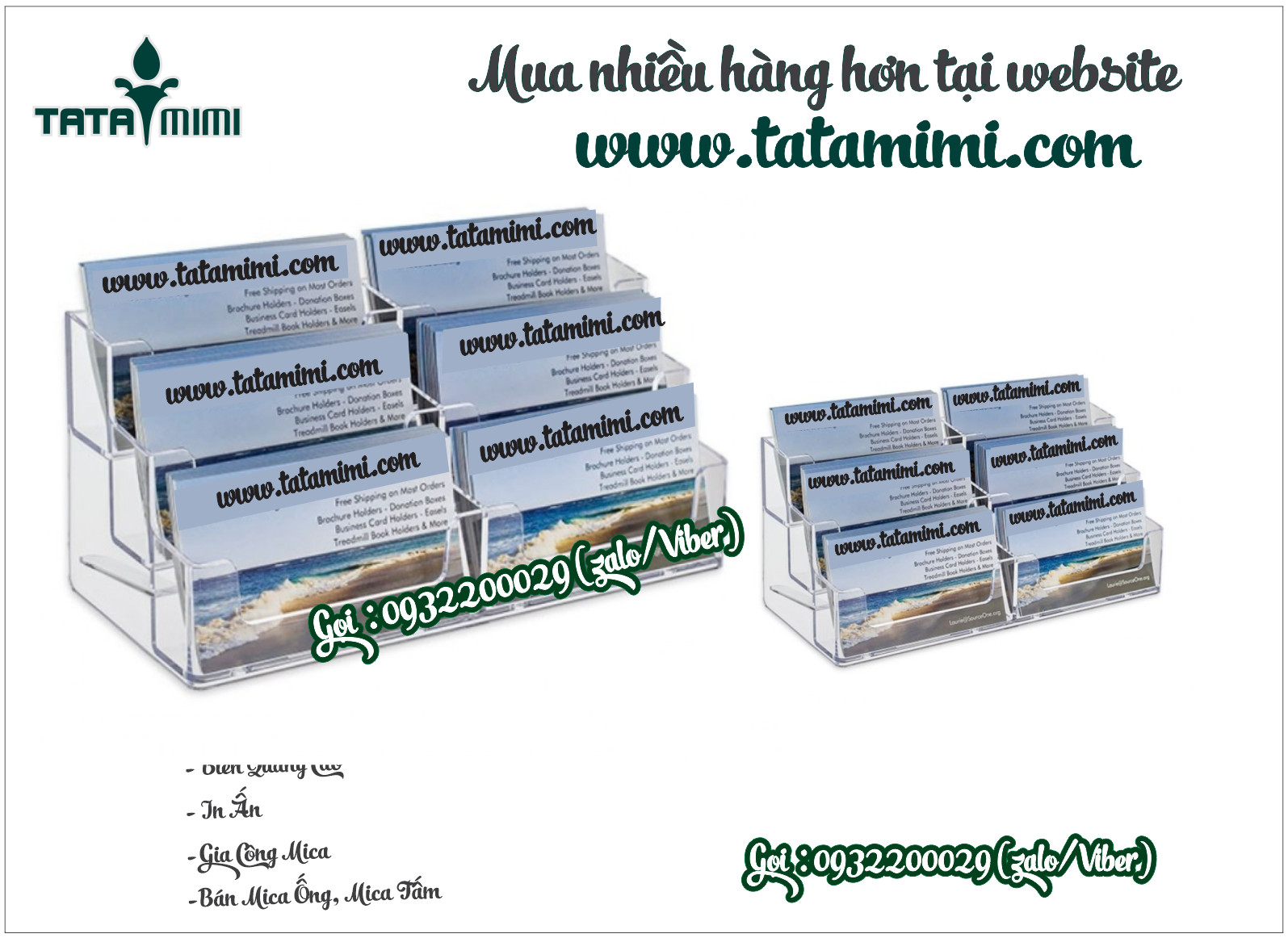 Kệ mica để card visit