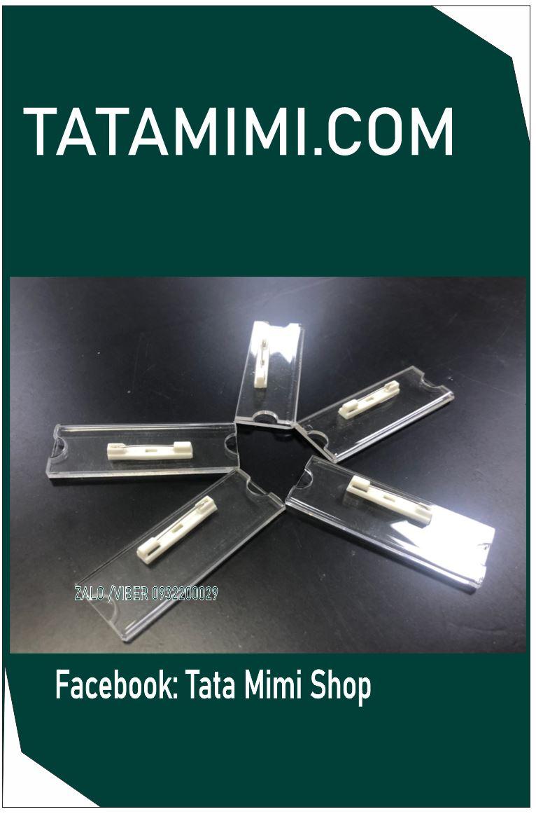 Thẻ tên cho nhân viên mẫu khuy cài hoặc hít nam châm