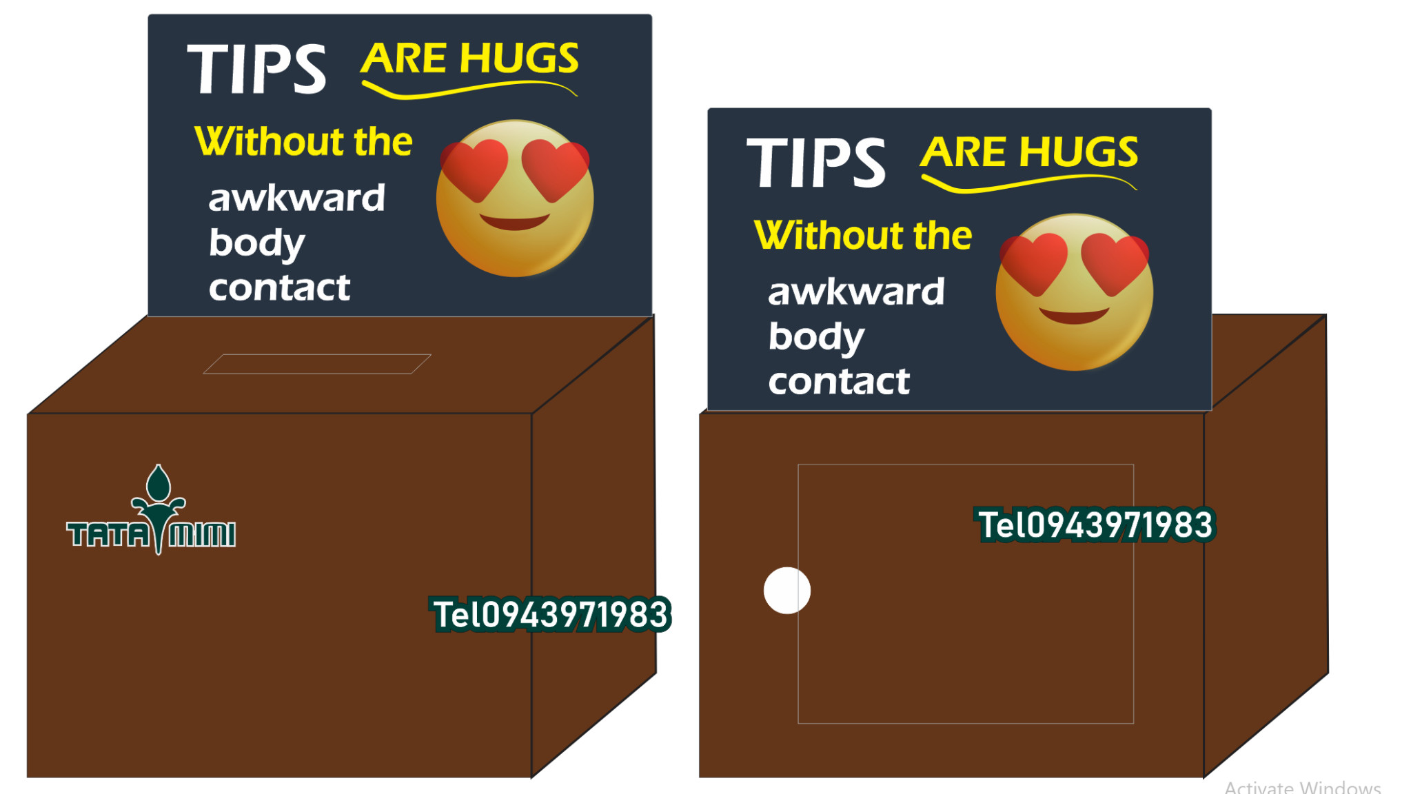 Hộp tipbox bằng chất liệu mica