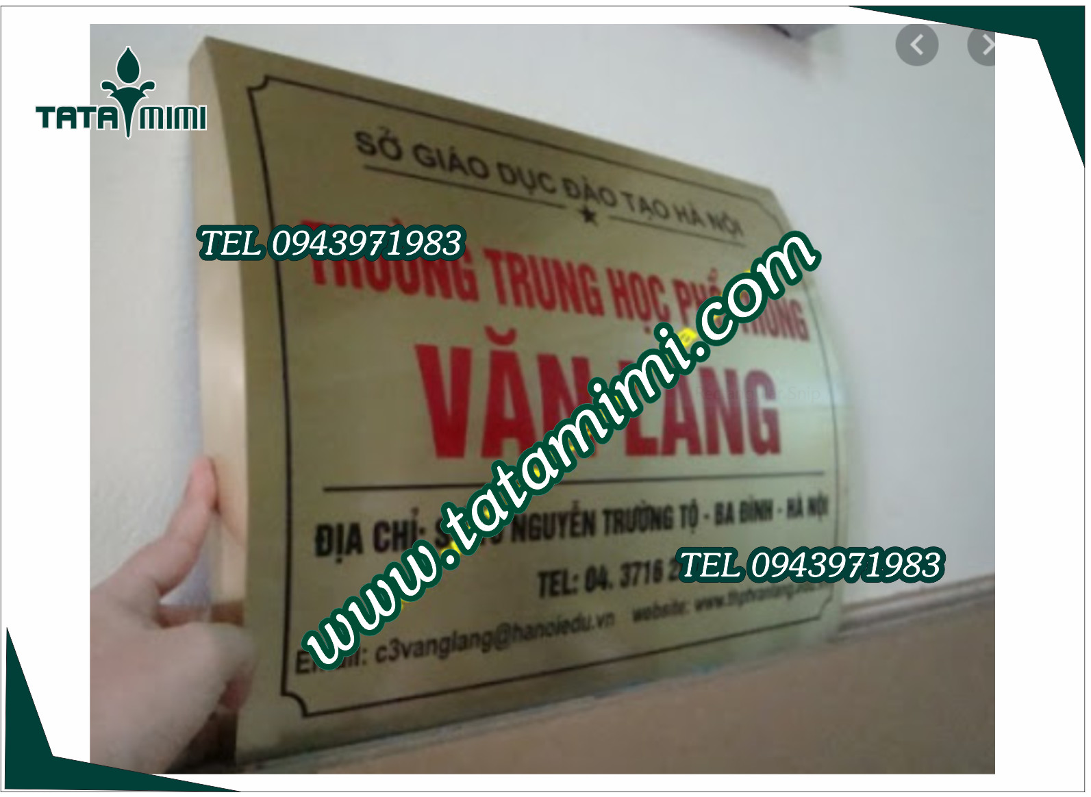 Biển inox công ty uốn hộp