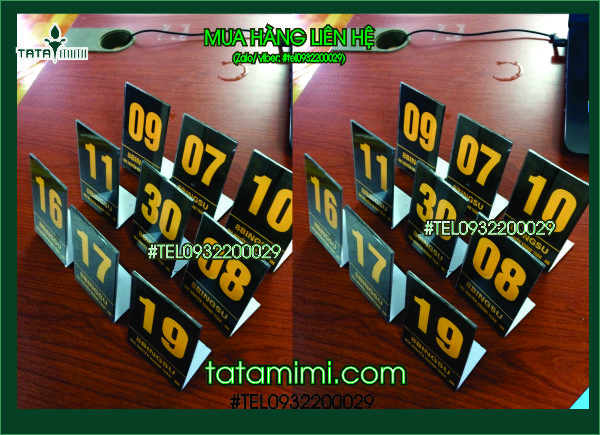 Thẻ để bàn cà phê uốn chữ L